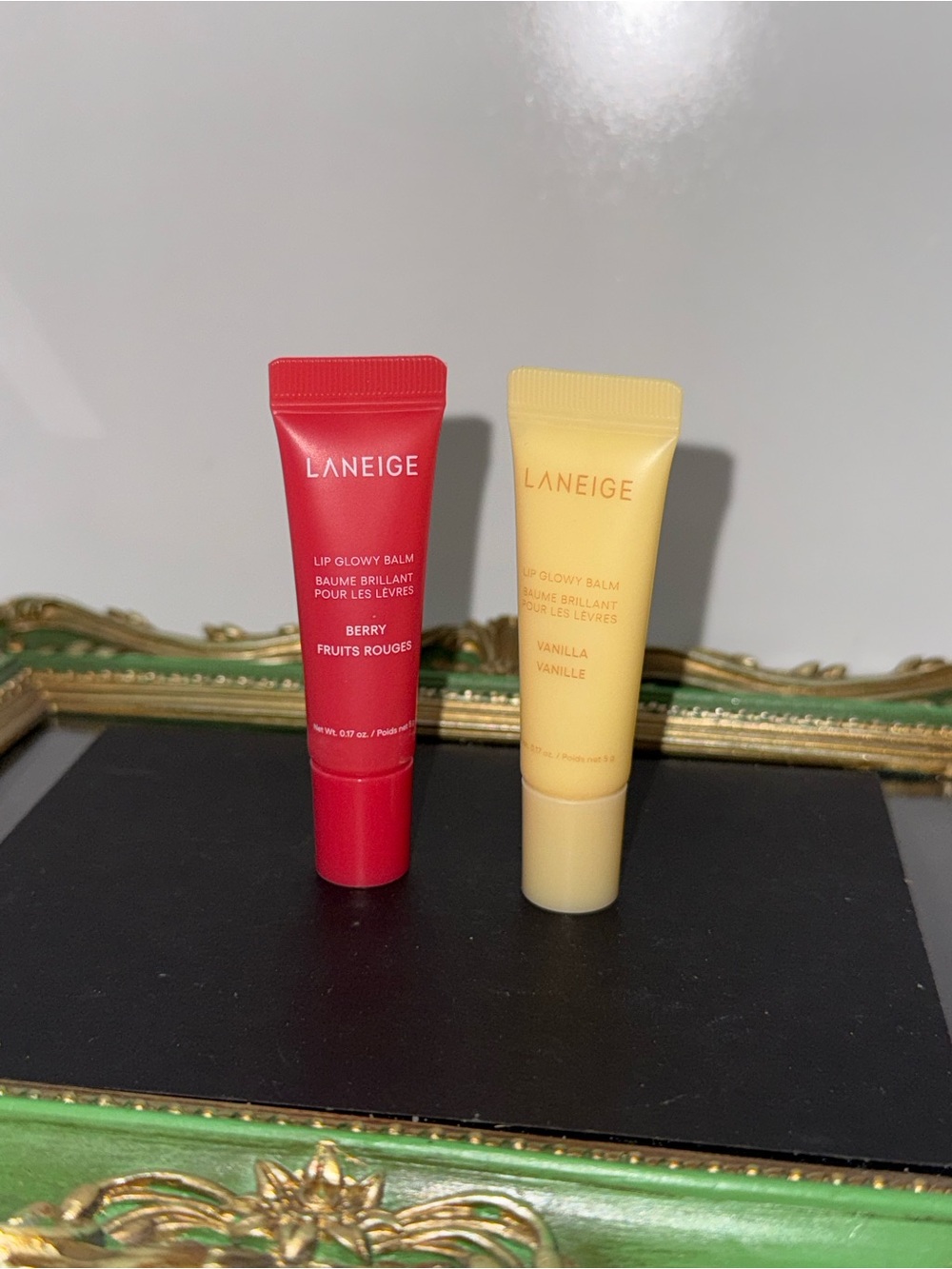 LANEIGE Lip Glowy Balm mini Duo — Berry & Vanilla